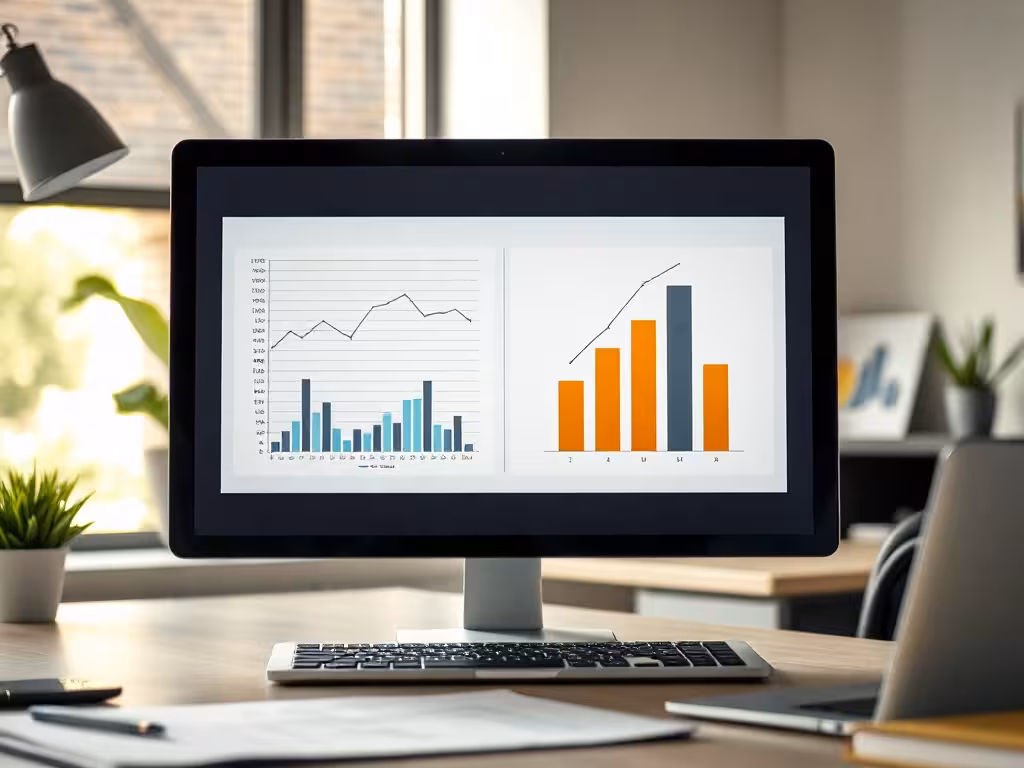 Interface de comparaison des prix et plans de proxies coréens sur écran d'ordinateur dans un bureau professionnel