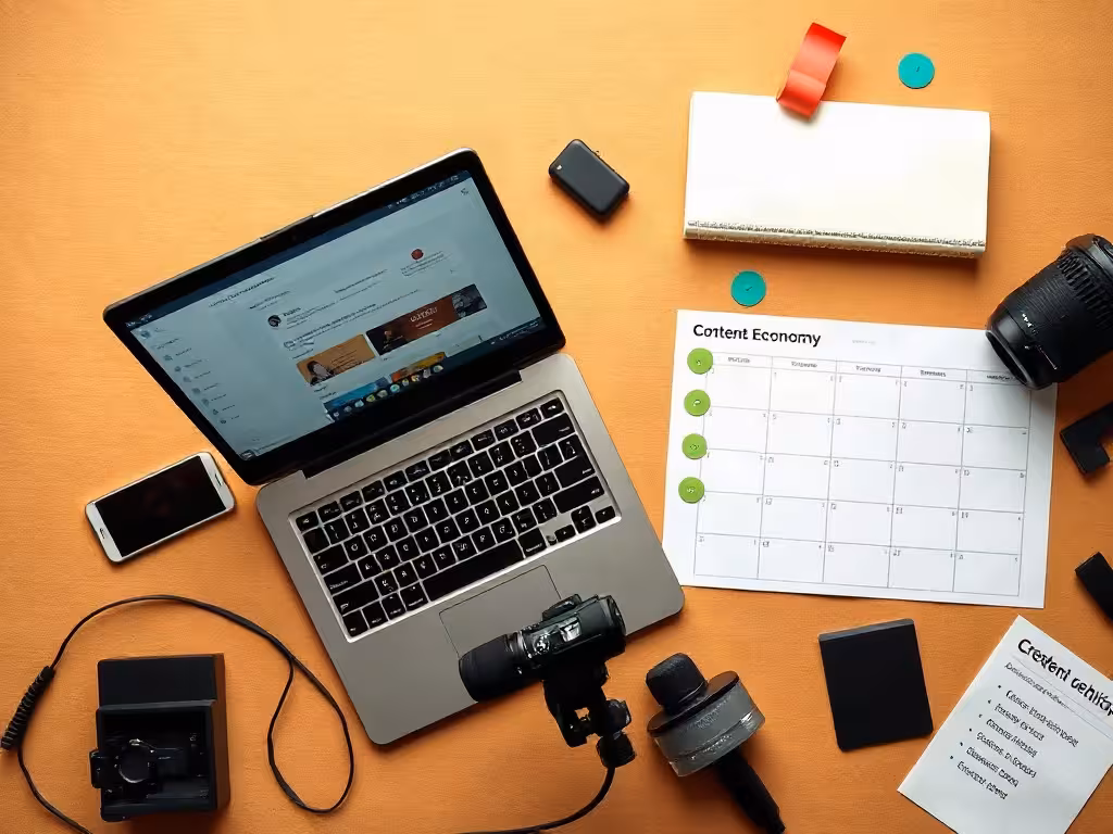 Organized creator workflow using a free ChatGPT plan for everyday content tasks.